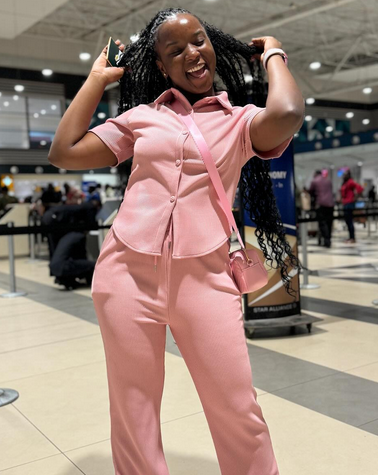 Afronita at the airport 